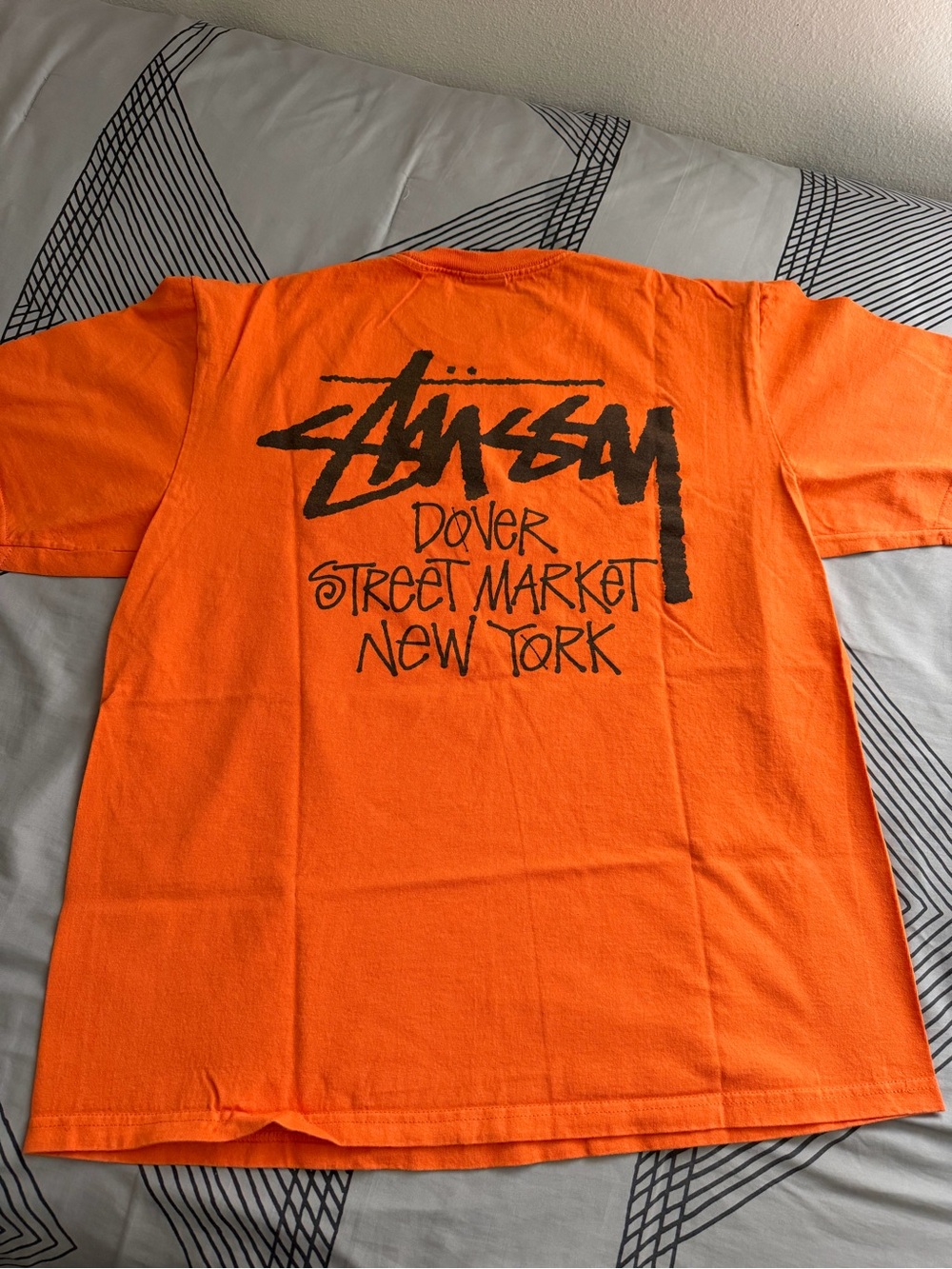 Stussy x Dover Street Market New York Orange Logo Tee